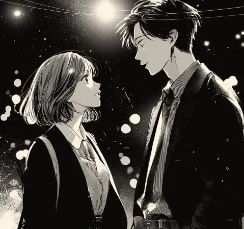 阅读漫画的场景，桌面摊开多本漫画封面